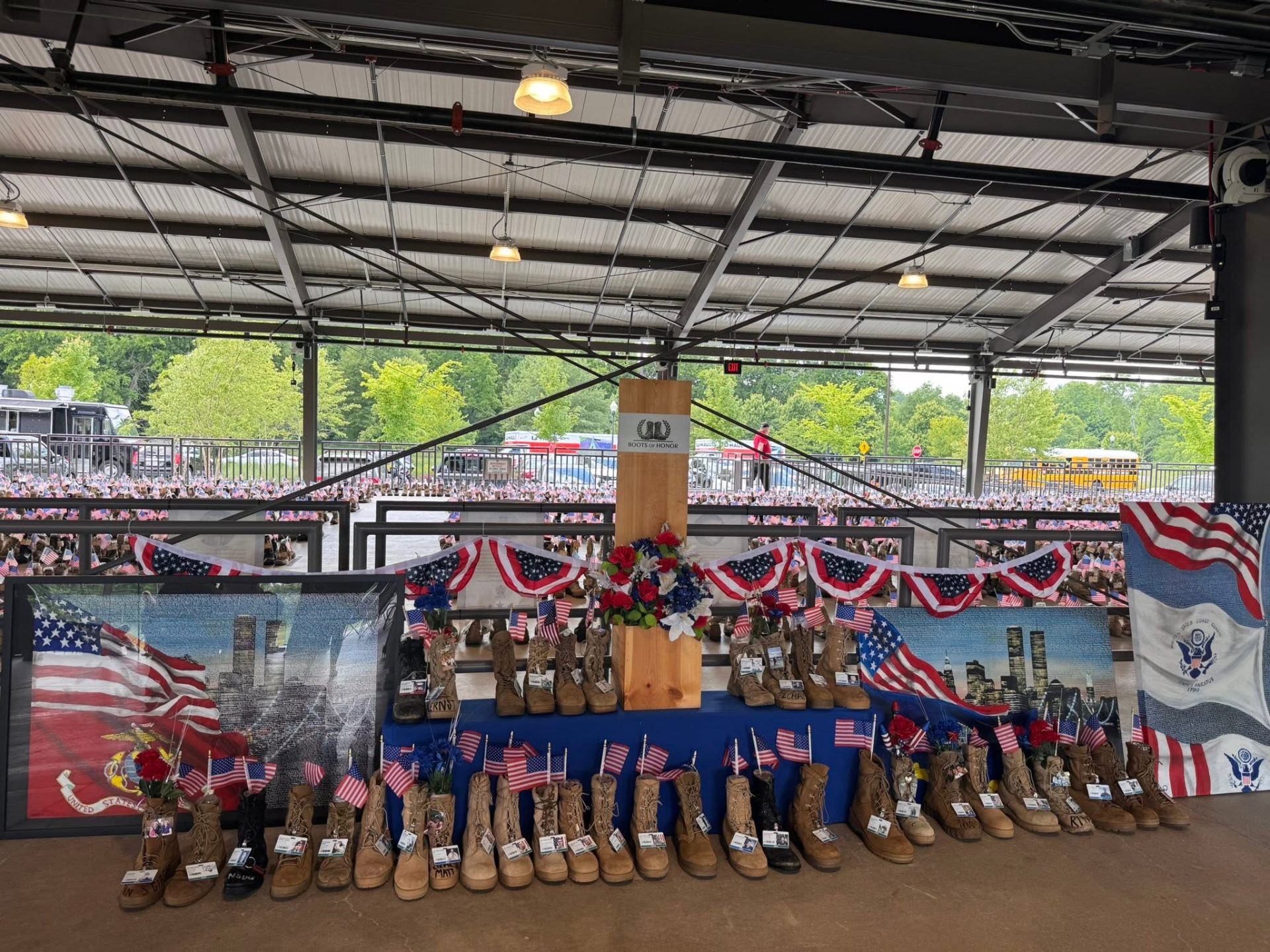 Boots of Honor combat boot memorial display